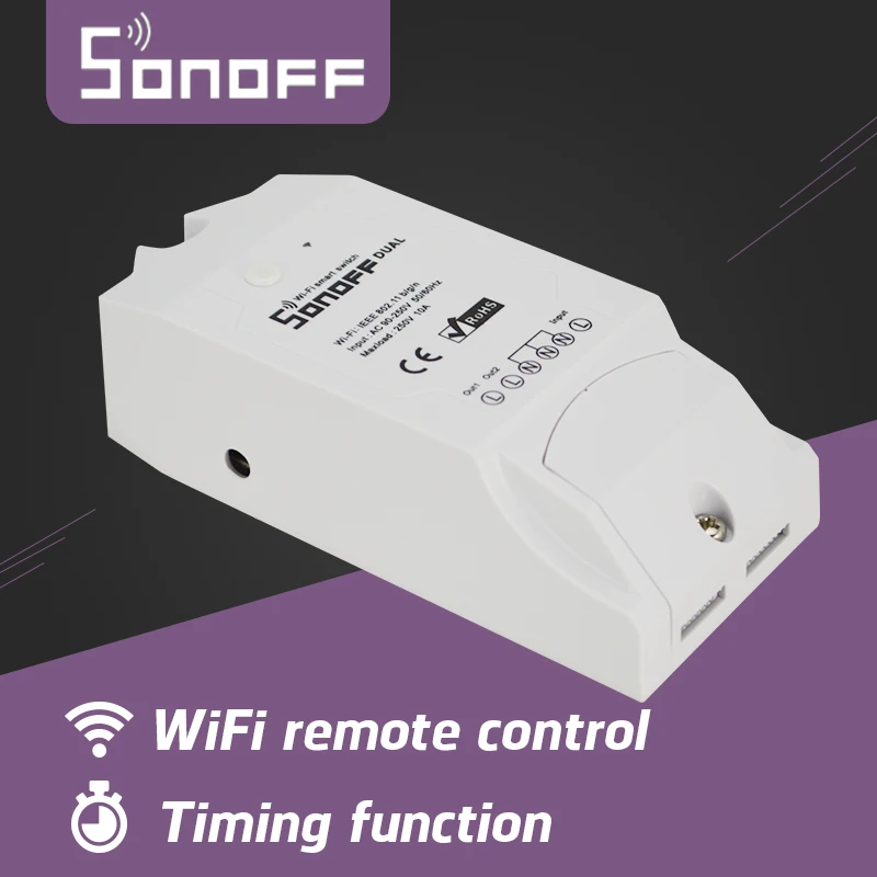 Sonoff Dual 2CH Wifi Smart Switch Home Remote Control Wireless Switch