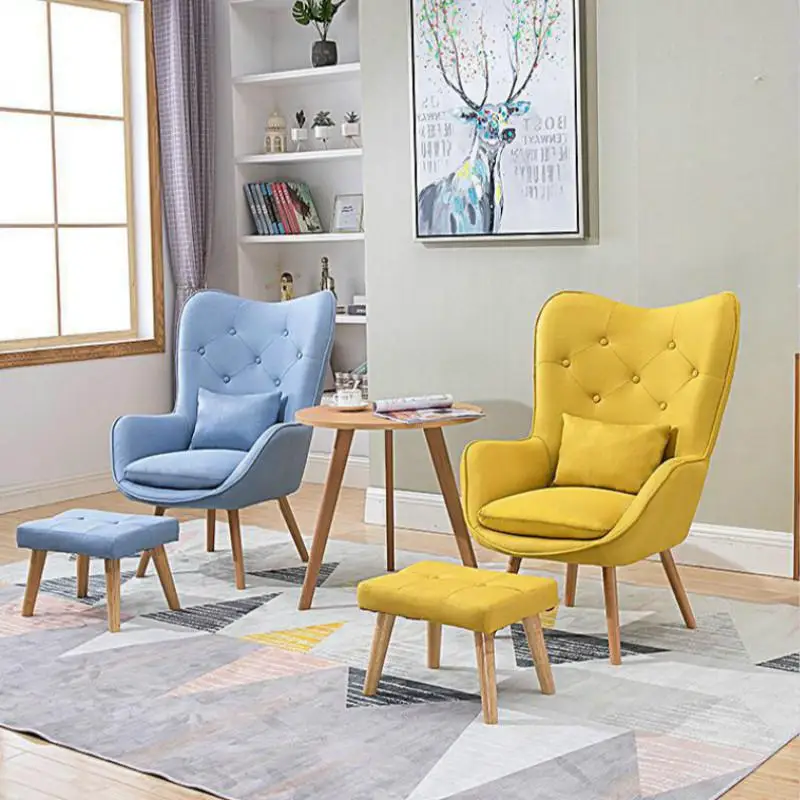 

Nordic Single Living Room Sofa Balcony Apartment Mini Chair Modern Minimalist Sofa Personality Leisure Bedroom Room Chair