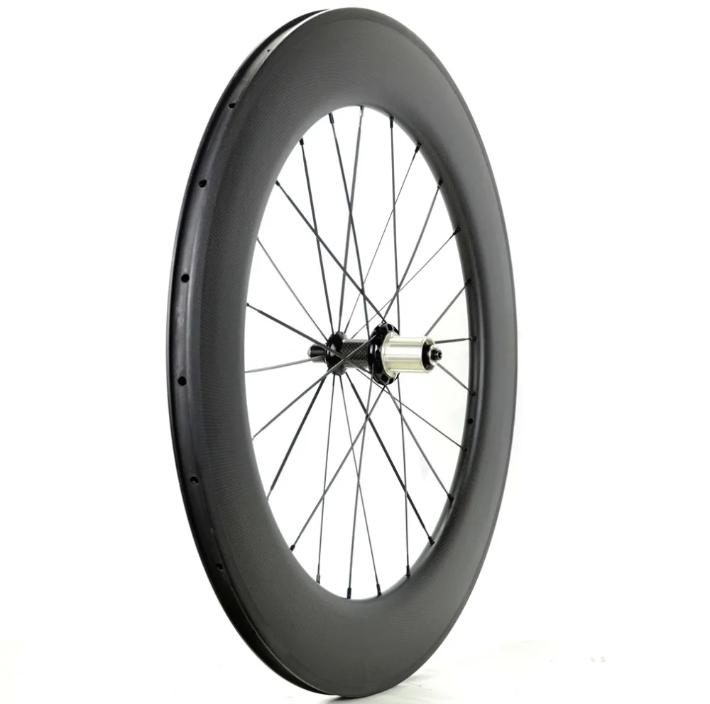 Clearance 700C 88mm depth carbon wheels 25mm width clincher/Tubular Road  bike full carbon fiber wheelset  3K matte finish U-shape rim 2