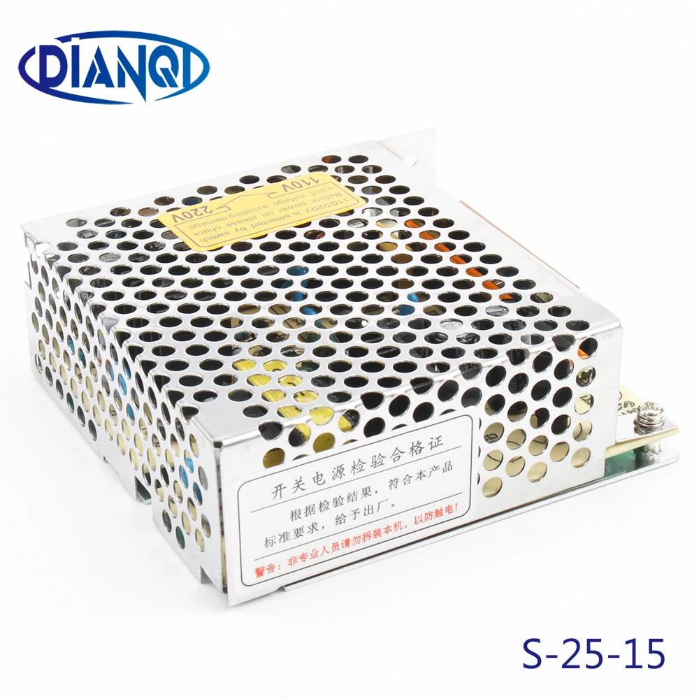

power suply 25w 15V 1.7A ac to dc power supply ac dc converter high quality S-25-15