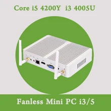 Windows 10 Intel Core i3 4005U HTPC OpenELEC Kodi TV Box Desktop Компьютер VGA + HDMI + LAN Безвентиляторный Barebone Mini PC Free shopping