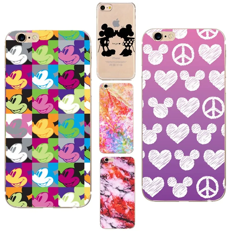 

Kissed Mickey Minnie Mouse Smartphone Case fundas iphone7 8 X Silicone case for iphone se 6 7 8 plus X Marble Cell phone Cover
