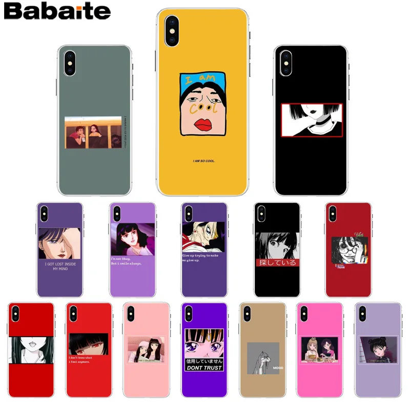 

Babaite Japanese anime Love Friend ART Pattern TPU Soft Phone Cell Phone Case for Apple iPhone 8 7 6 6S Plus X XS MAX 5 5S SE XR