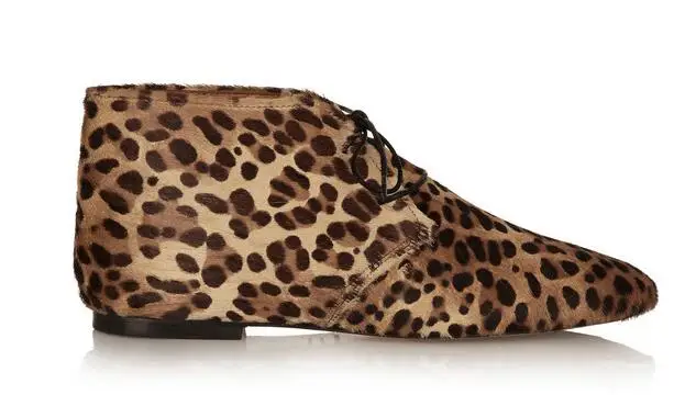 

Zapatos mujer fashion pumps pointed toe cross-tied low heels lace-up women leopard print dress shoes Spring Autumn shoes