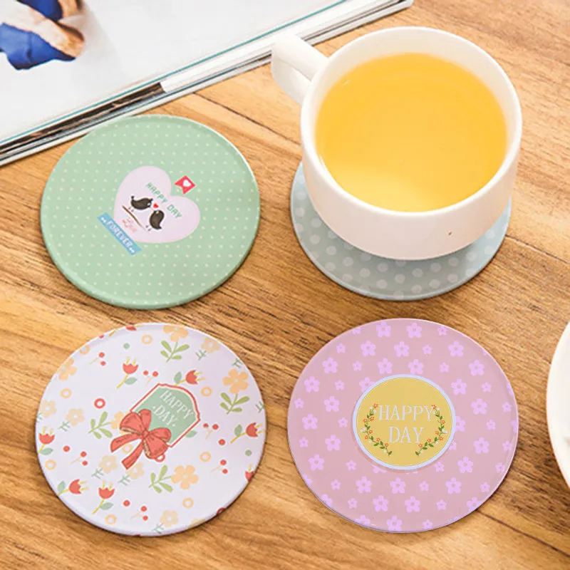 

Colorful Beautiful Silicone Cup Drinks Holder Mat Tableware Placemat Practical Convenient Clean Table Decorations L*5