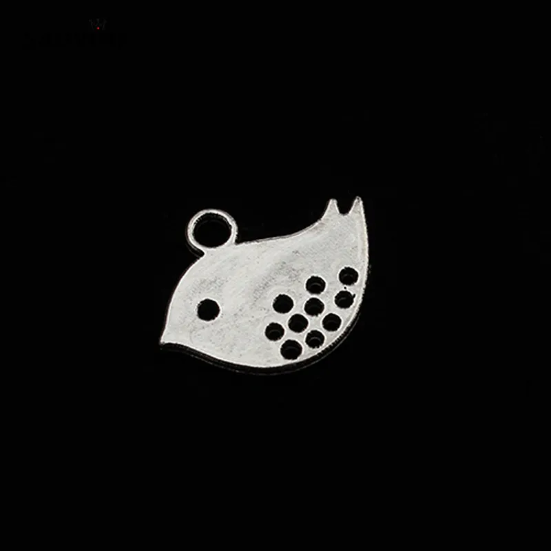 SAUVOO 50pcs Metal Antique Silver Color Animal Bird Bracelet Charms Necklace Pendent 12.5*16mm For DIY Jewelry Findings F1963 | Украшения и