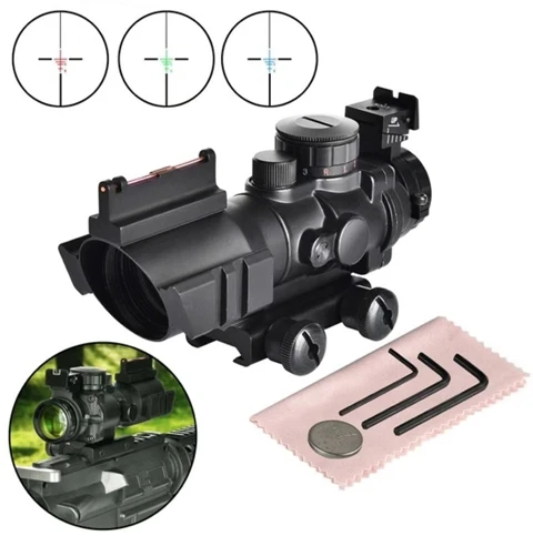 4x32 Acog прицел 20 мм ласточкин хвост рефлекторная Оптика прицел тактический охотничий прицел снайперская страйкбольная Лупа