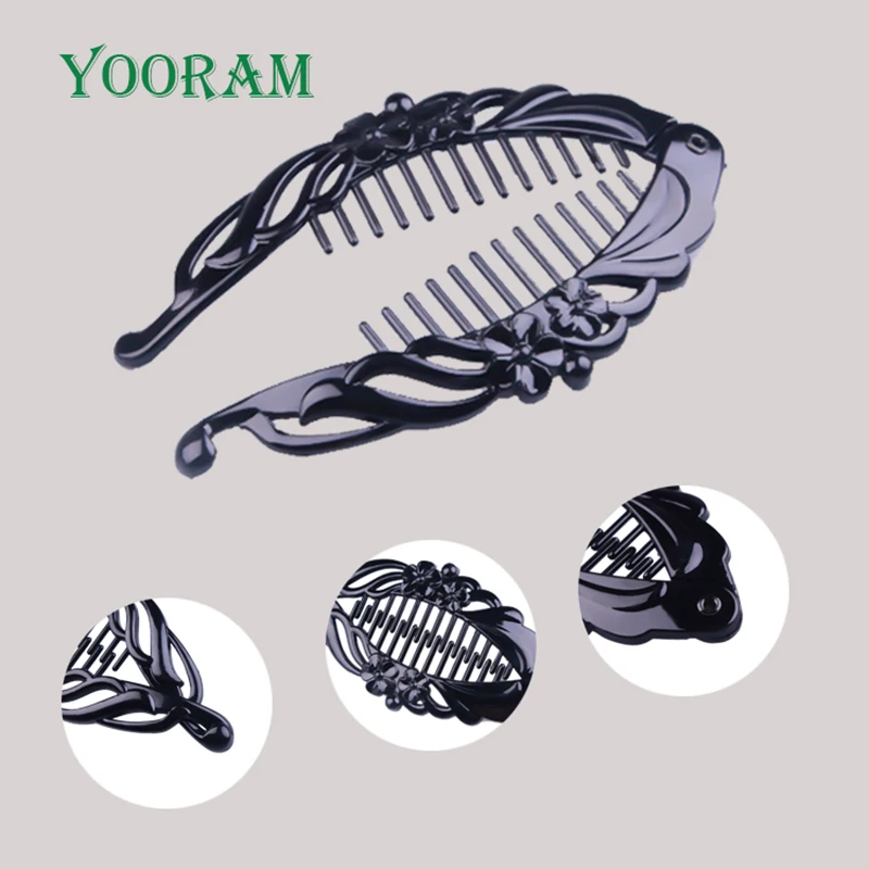 

Fish Shape Pearl Rhinestone Hair Claw Clips Hair Jewelry Banana Barrettes Hairpins Hair Accessories For Women Clips