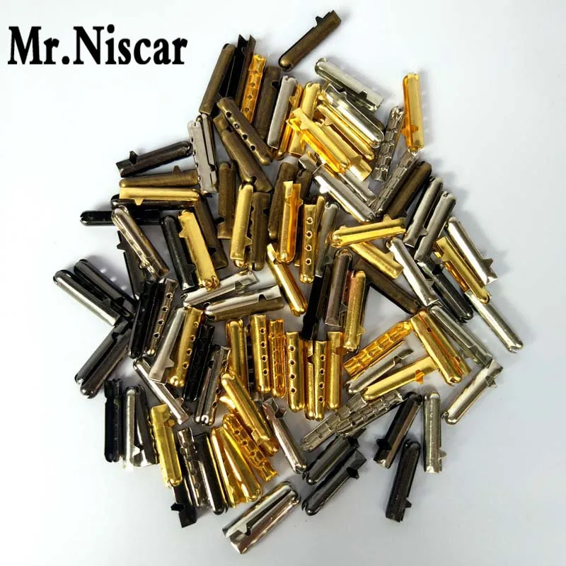 Mr. Niscar 1 компл. шт./8 шт. мм 4x23 мм Металл наконечники для шнурков советы головы DIY Замена пистончики для кроссовок ремонт цвет серебристый