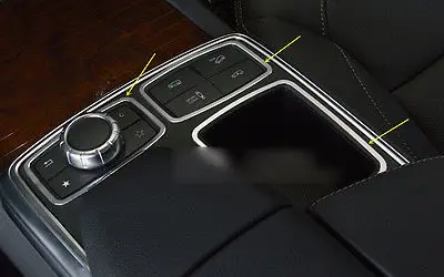 Для Benz GLE CLass W166 2015 2016 консоль подстаканник крышка Рамка для хранения отделка