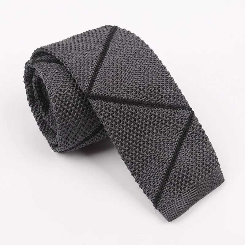 Различные мужские галстуки, вязаный галстук с плоской головкой, 5 см, узкая версия, Модный Полосатый клетчатый галстук, выпускной подарок, аксессуары - Цвет: ZZLD-282