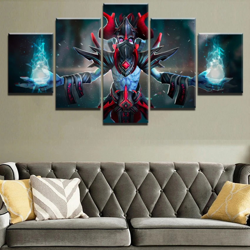  Modern Home Decorative Wall Art Modular Pictures Framework HD Prints Game Posters 5 Pieces Canvas D