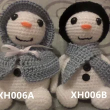 Вязание крючком игрушек и кукол в Handmake мистер и миссис снеговик