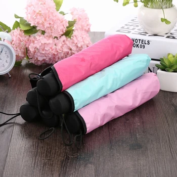 

Lily Follow Ladies Women Sunny Rainy Folding Princess Umbrella Lotus Leaf Wave Edge Black Coating Anti-uv Black glue and water