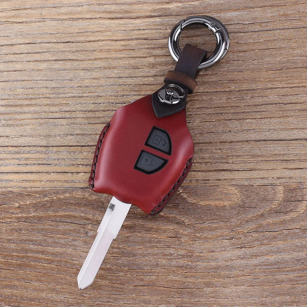 KEYYOU кожаный 2 чехол для ключей с кнопками для SUZUKI SX4 Swift Grand Vitara Liana Key Cover аксессуары - Количество кнопок: Color 4