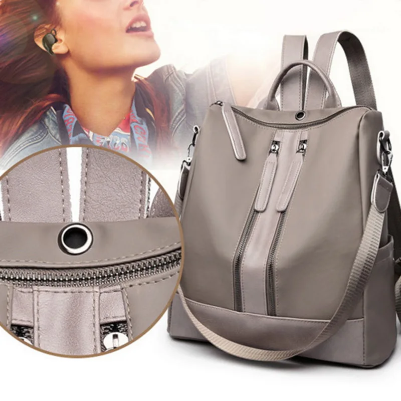 

Adisputent Women Backpack PU Leather School Bags For Teenage Girls Casual Large Capacity Multifunctional Shoulder Bag