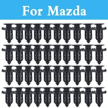 50pcs 9mm Plastic Screw Rivet Push Fit Panel Trim Clips Fixings Clips Black For Mazda Cx-3 Cx-5 Cx-7 Cx-9 2 3 3 Mps 6 6 Mps