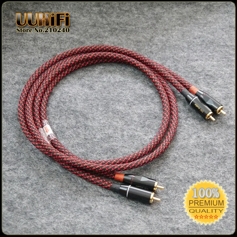 1pair High Quality UU Audio HIFI RCA Cable / DIY RCA Audio Cable 0.5M
