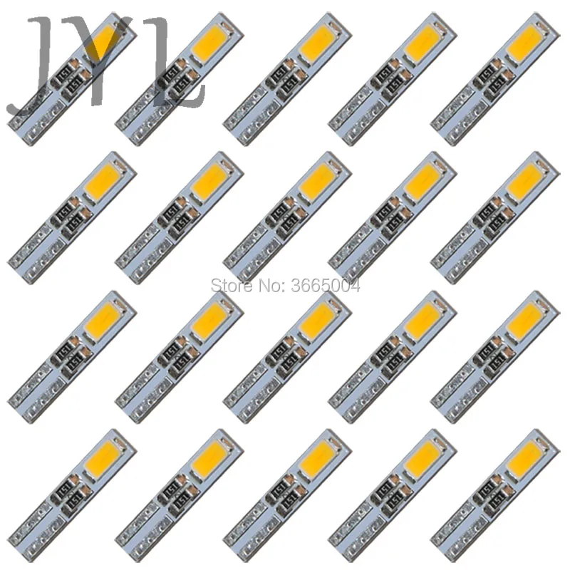 

20PCS Warm White 3000K T5 Dashboard Gauge 2-5630-SMD LED Wedge Bulb Light Lamp