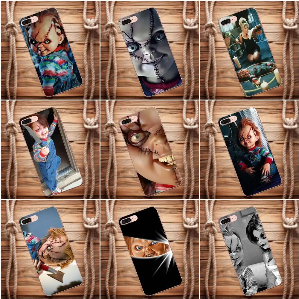 

Vvcqod Soft TPU Mobile Phone Case Cover Novelty Chucky Doll For Apple iPhone 4 4S 5 5C 5S SE 6 6S 7 8 Plus X For Moto G G2 G3