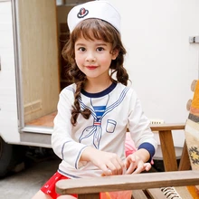 Девушки Купальник комплект одежды из 3 предметов юбка с длинным рукавом Купальники для малышек Детские Одежда заплыва темно-синий костюм Предохранители сыпи спорта людей солнцезащитный крем UPF50+ 90 см-140 см