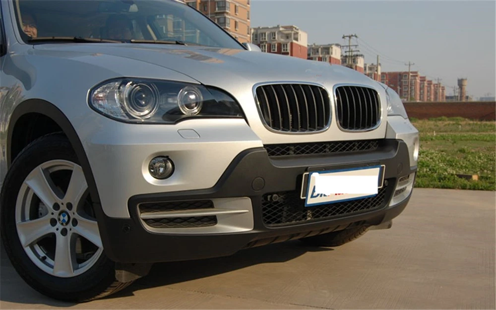 Автомобильная проблесковая 1 пара дневные ходовые огни для BMW X5 E70 2007 2008 2009 2010 Габаритные огни Дневной светильник авто светодиодный противотуманная фара светильник крышка