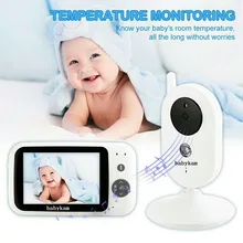Babykam babyfoon met camera cry Baby bebe lloron mini 3,5 дюймов lcd IR ночное видение видеодомофон колыбельные температурный монитор