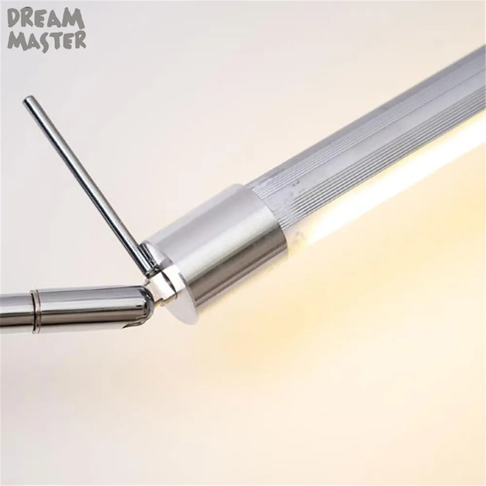 12W Stainless steel Bathroom mirror lights long arm LED wall lamp bedroom bedside LED reading lamp angle adjustable mirror lamps exterior wall lights Wall Lamps