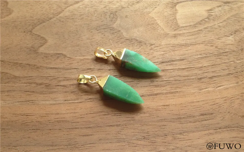 Chrysoprase Point Pendant 10