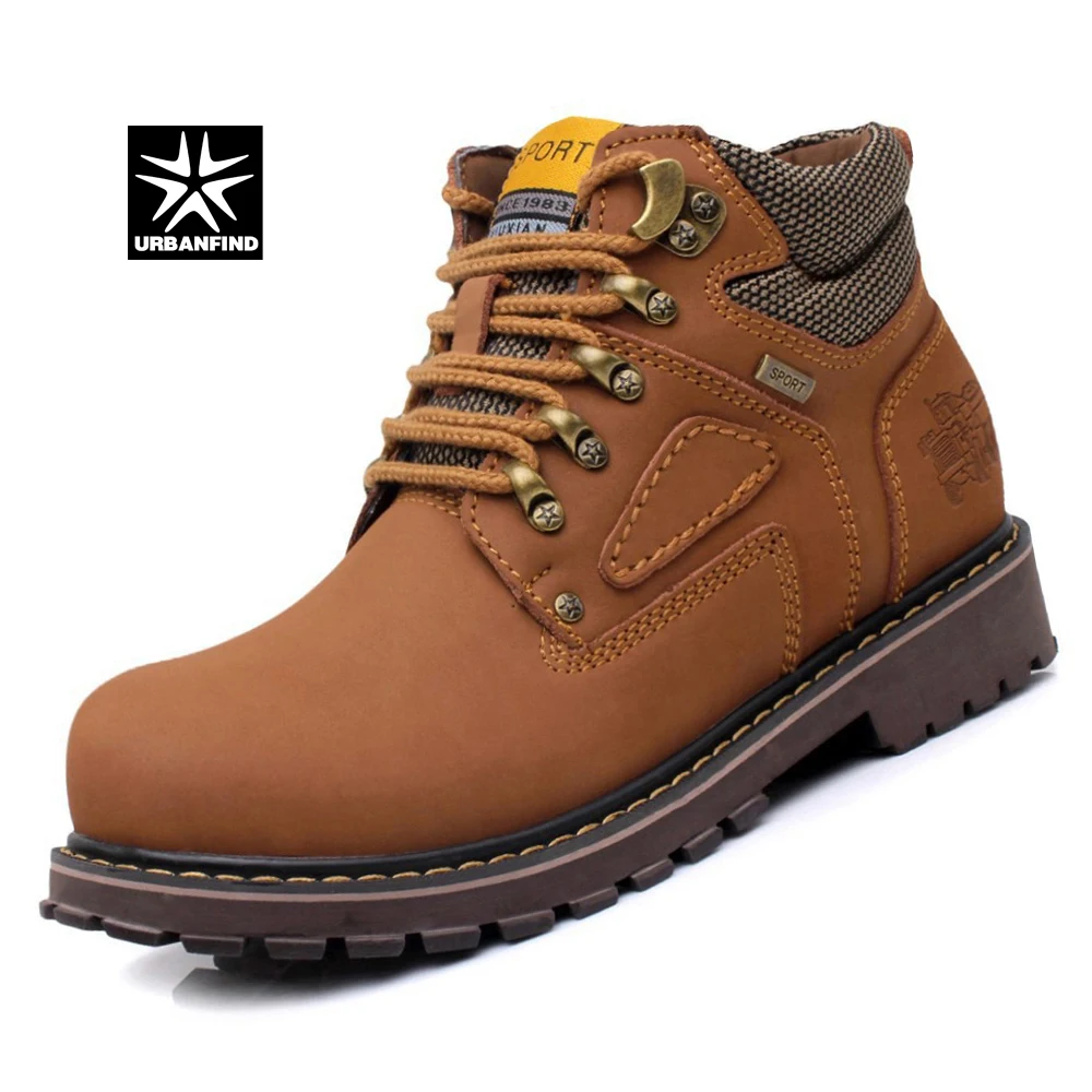 Urbanfind Brown Brown Cheville Brun jaune En Nubuck Yellow Homme 44 Semelle Durable Caoutchouc Chaussures Cuir up Gold Dentelle Ue Hommes 38 light Bottes dark g1gqFr