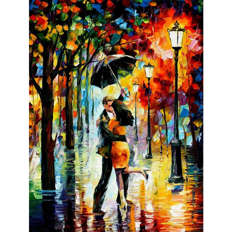 

Full Drill Diamond Painting Lovers Couple Romantic Meeting Cross Stitch Diamond Embroidery Mosaic Diamonds Handicraft