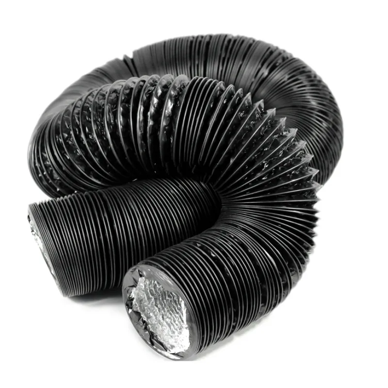 

1pcs OD80-315mm 1m Ventilator Pipe PVC Aluminum Tube Air Ventilation Pipe black Hose Flexible Exhaust Duct double aluminum foil