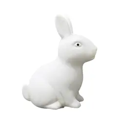 2 шт Цвет Изменение милый кролик-образный светодиодный ночник украшение прикроватная лампа