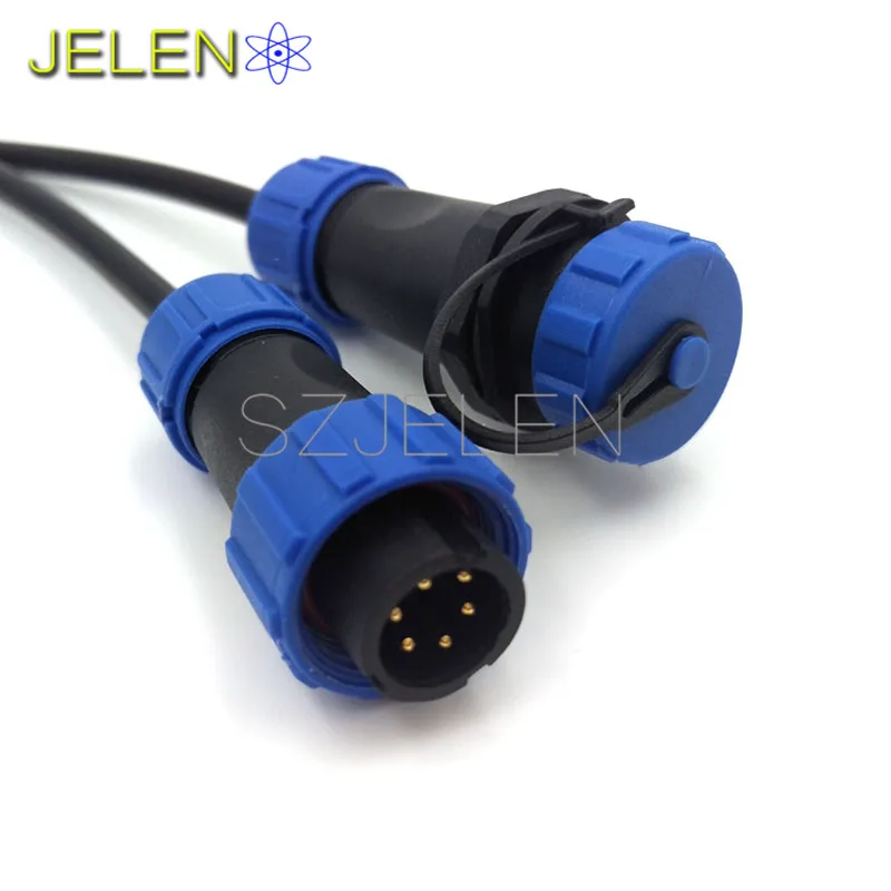 WEIPU SP13, 6 pin Waterproof Connector,LED Cable Connector