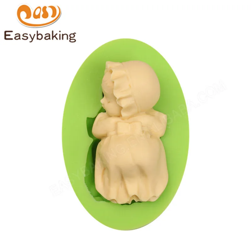 ES-1010 Sleeping Baby Girl Silicone Soap Mould