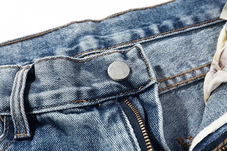 Светоотражающие Для мужчин узкие Рваные джинсы 2018 Винтаж байкерские джоггеры Проблемные отверстий мешковатые Denim Slim Fit Повседневное брюки