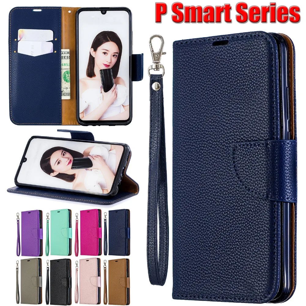Litchi Skin Cases For Huawei P Smart 2019 Double Colors Matte Cover Smart+ Plus Phone Case | Мобильные телефоны и