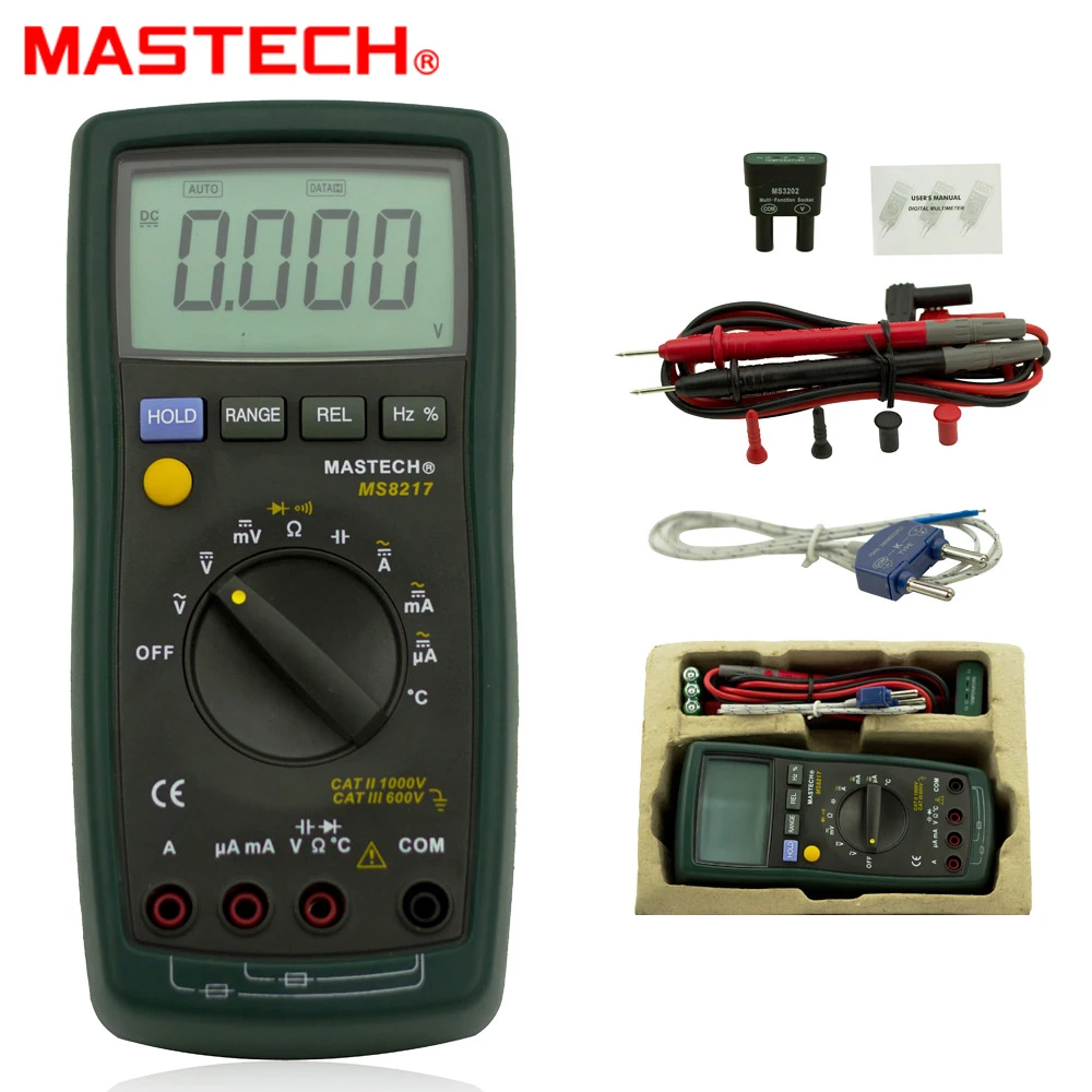 MASTECH MS8217 True RMS Digital Multimeter Meter AC/DC Voltage Current