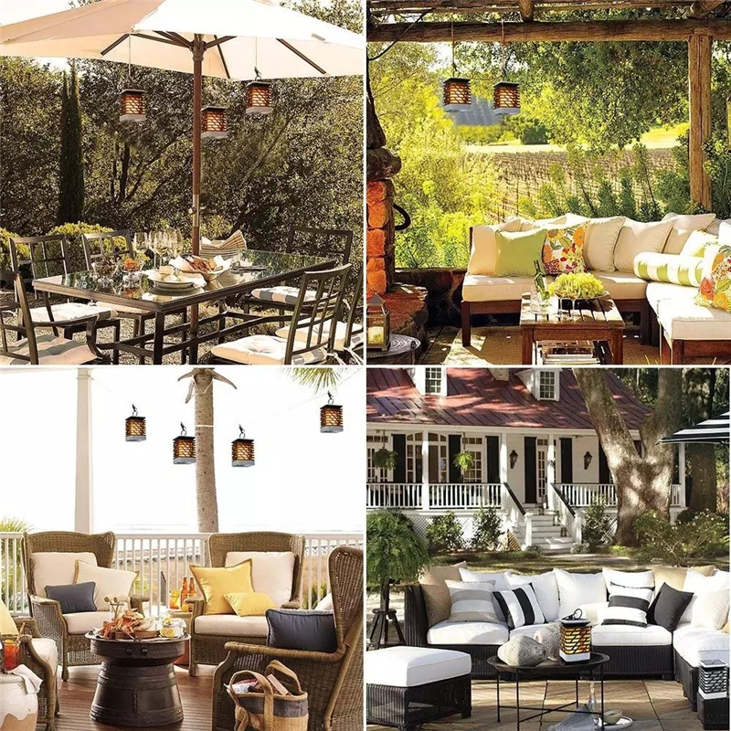 Solar ao ar Jardim à Prova Livre Água Ip65 Quad Vela Quadrados Chama Cintilação Pendurado Decoração Lâmpada Xiaomi Foco Led Dip65 Luz 19 prova dip65 água luz ip65 quad vela