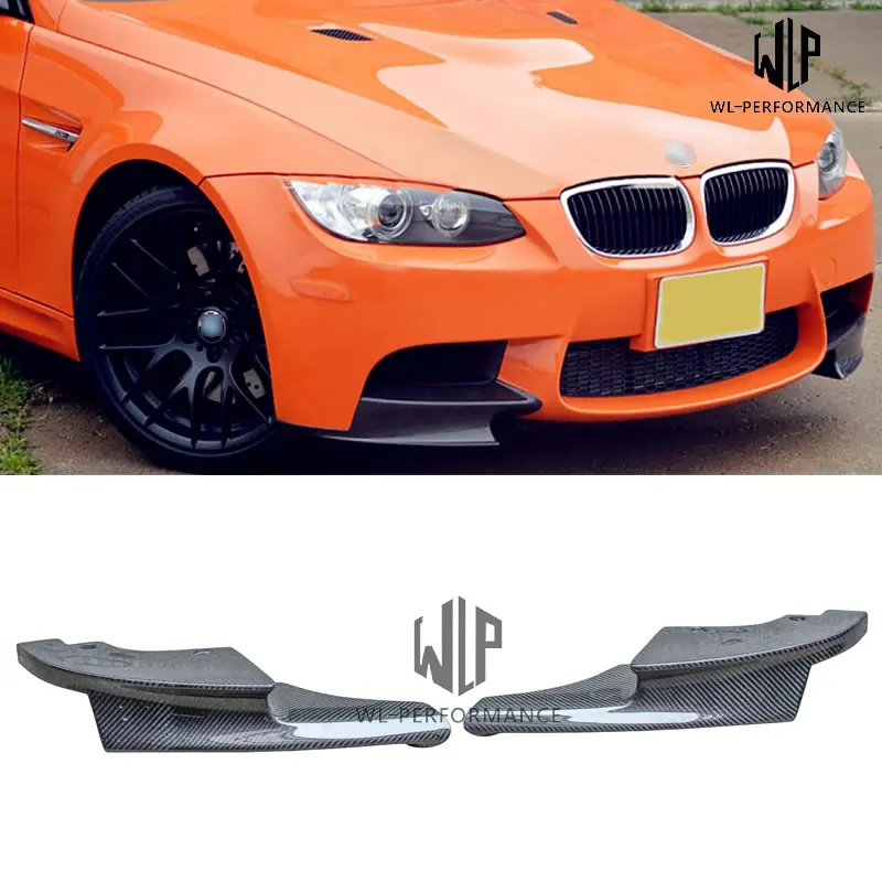 E90 E92 M3 высококачественные боковые разветвители переднего бампера из углеродного