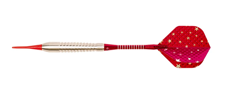 D201 наконечник Мягкая стрела для Дартса медный дротик тело красный вал для Дартса красное оперение для дротика Прочный дардос метания игрушка