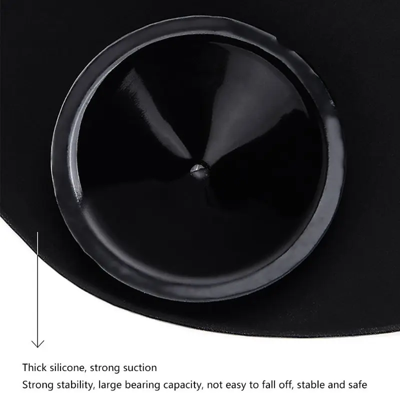 1Pcs Black Silicone Shampoo Head Pillow Neck Rest With Suction Cup Hair Wash Sink Basin Hairdresser Accessories U90F