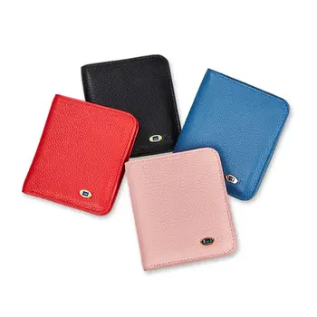 

Fashion Women's Genuine Leather Short Wallet Intelligent Bluetooth Anti-theft Purse Multifunction Change Purse Card Coin Holder