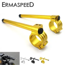 31/32/33/35/37/39/41/51 мм Универсальный упор для горочного мотоцикла, настраиваемый, CNC клип на вилка, руль, ручной стержень Clip-Ons для HONDA KAWASAKI YAMAHA