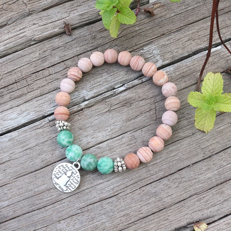 8mm Natural Stone Beads,Matte Line Stone,Qinghai Jadeite,JapaMala Sets,Spiritual Jewelry,Meditation,Inspirational,108 Mala Beads