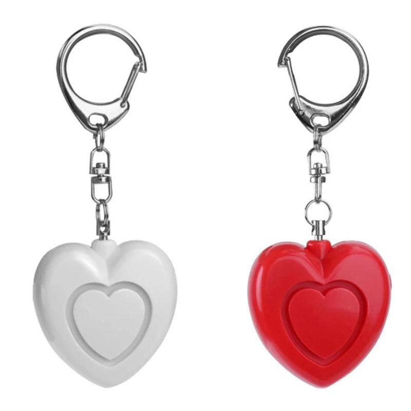 

Self Defense Alarm 120dB Heart Shape Girl Women Security Protect Alert Personal Safety Scream Loud Keychain Emergency Alarm