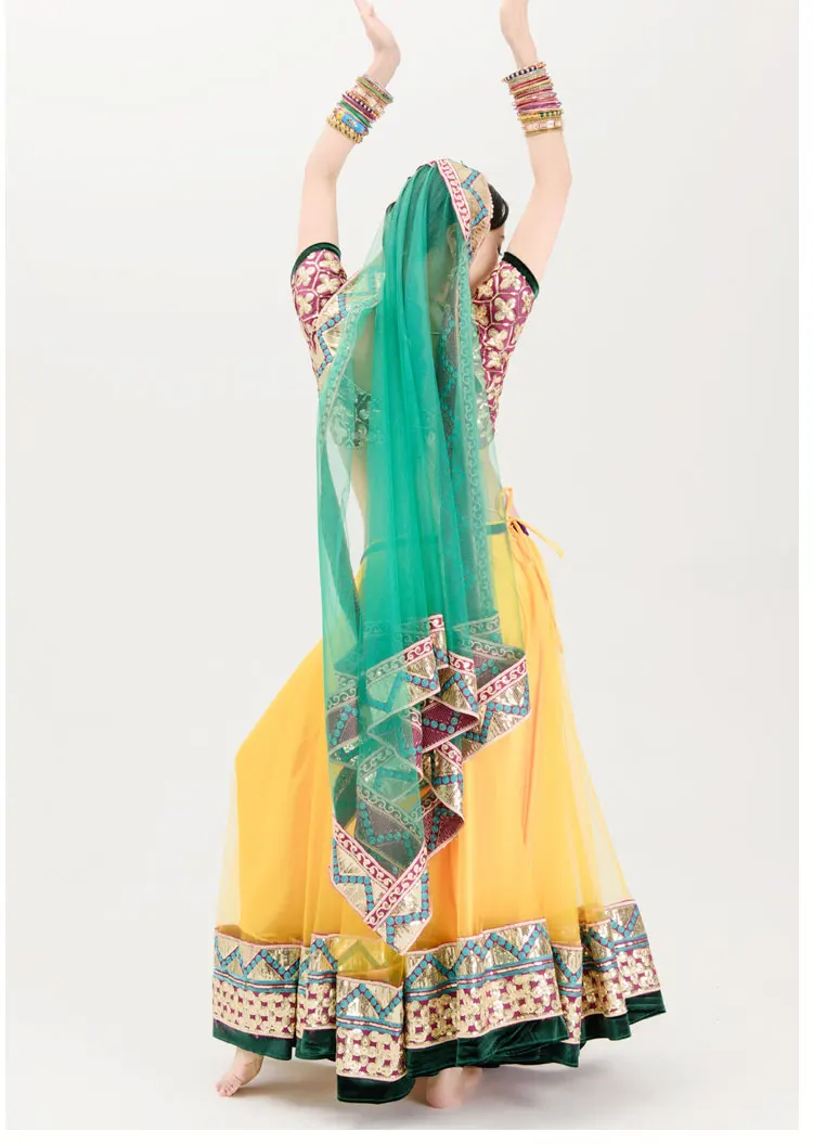 Индийские сари, модные женские комплекты, танцевальный костюм для выступлений, топ+ вуаль+ юбка