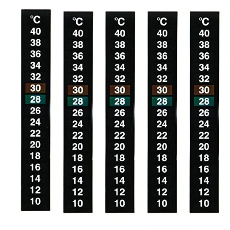 

10 40 C degree Aquarium Fish Tank Thermometer Fridge Kitchen Liquid Crystal Digital Temperature Stickers Stick-on Adhesive Strip