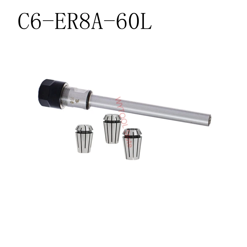 

1 set of C6-ER8 60L 100L chuck holder extension rod / rod straight shank with chuck, ER8 5PCS for CNC milling