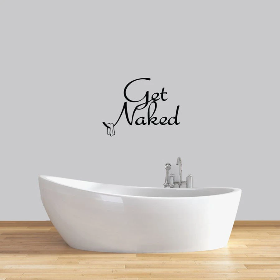 Spotlijster snijden Bijna Get Naked Muurstickers Badkamer Bad Douche Laundry Room Home Decor  Creatieve Waterdichte Wall Art Vinyl Muurstickers S478|Wandstickers| -  AliExpress